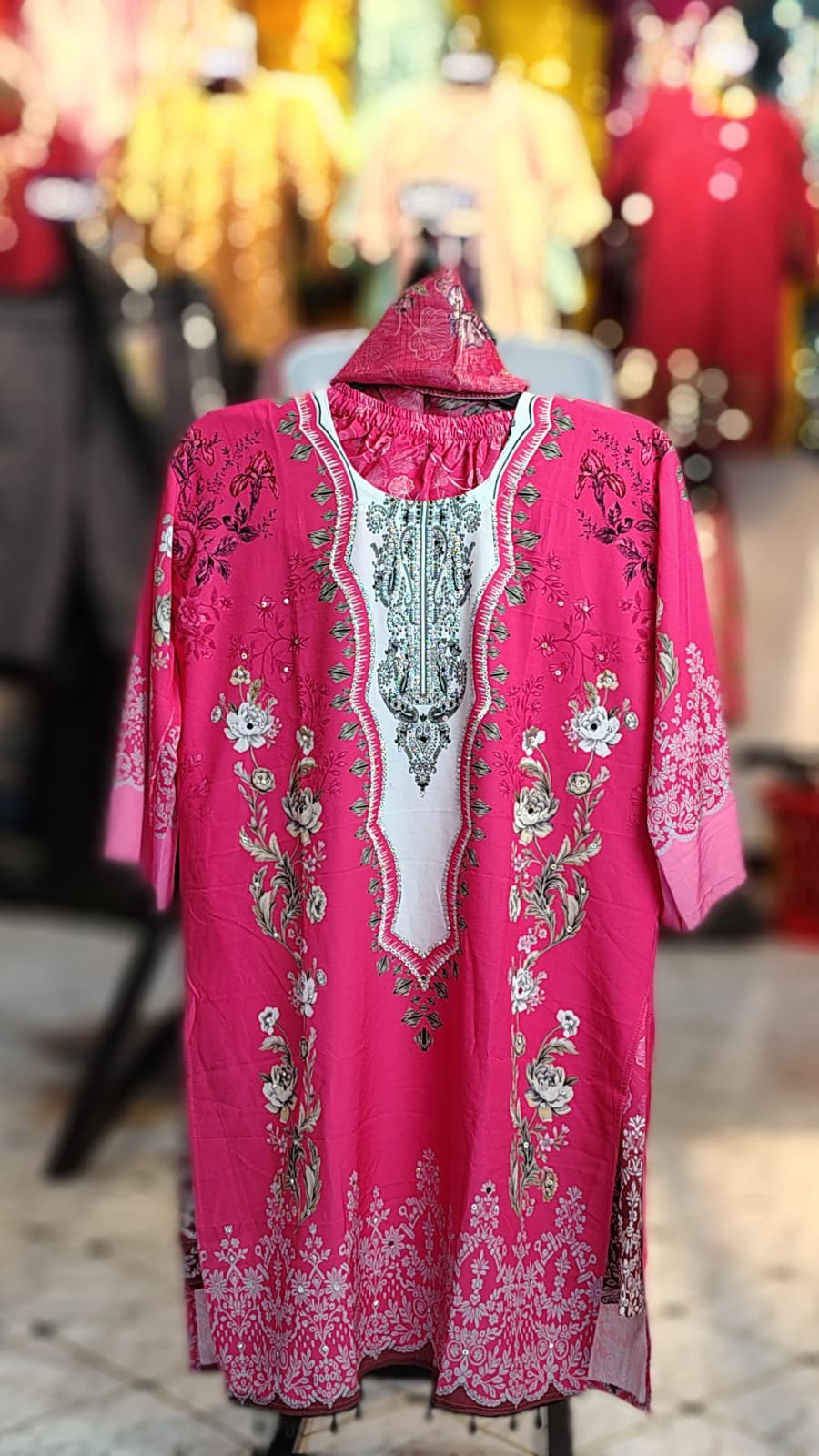 প্রিমিয়াম সুতি এমব্রয়ডারি টু-পিস কো-অর্ড সেট
