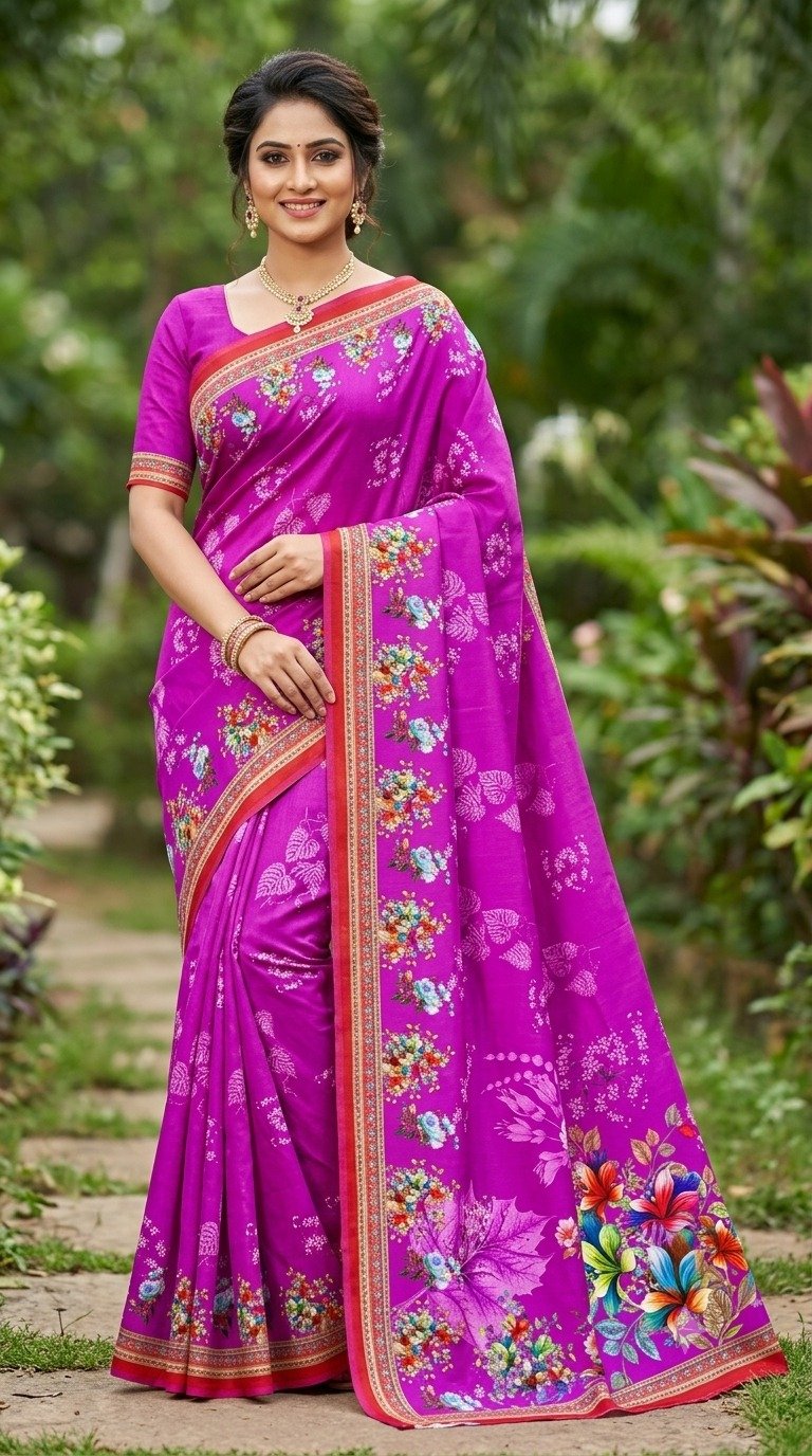 নারীদের চান্দেরি সিল্ক শাড়ি